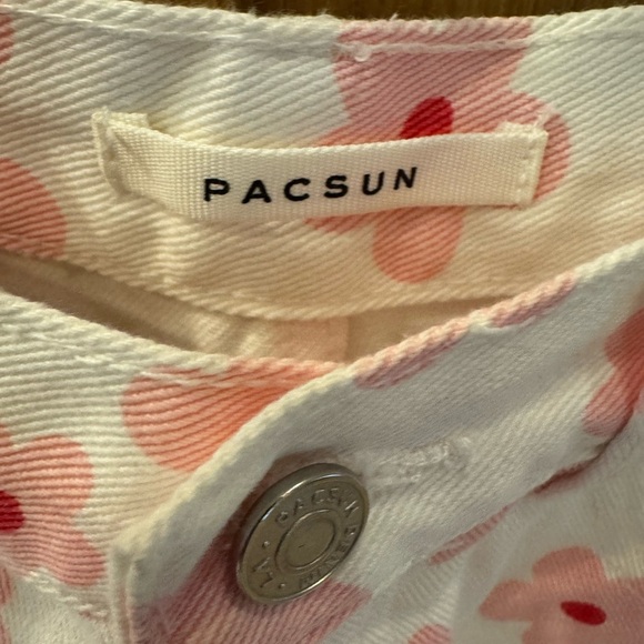 PacSun Pink Floral High Waist Women's Shorts - Picture 2 of 6
